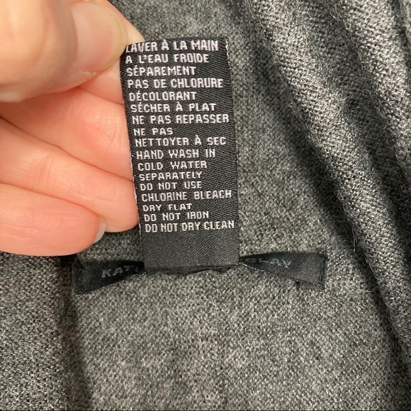 katherine Barclay Asymmetrical Wool Blend Cardigan - Picture 8 of 9